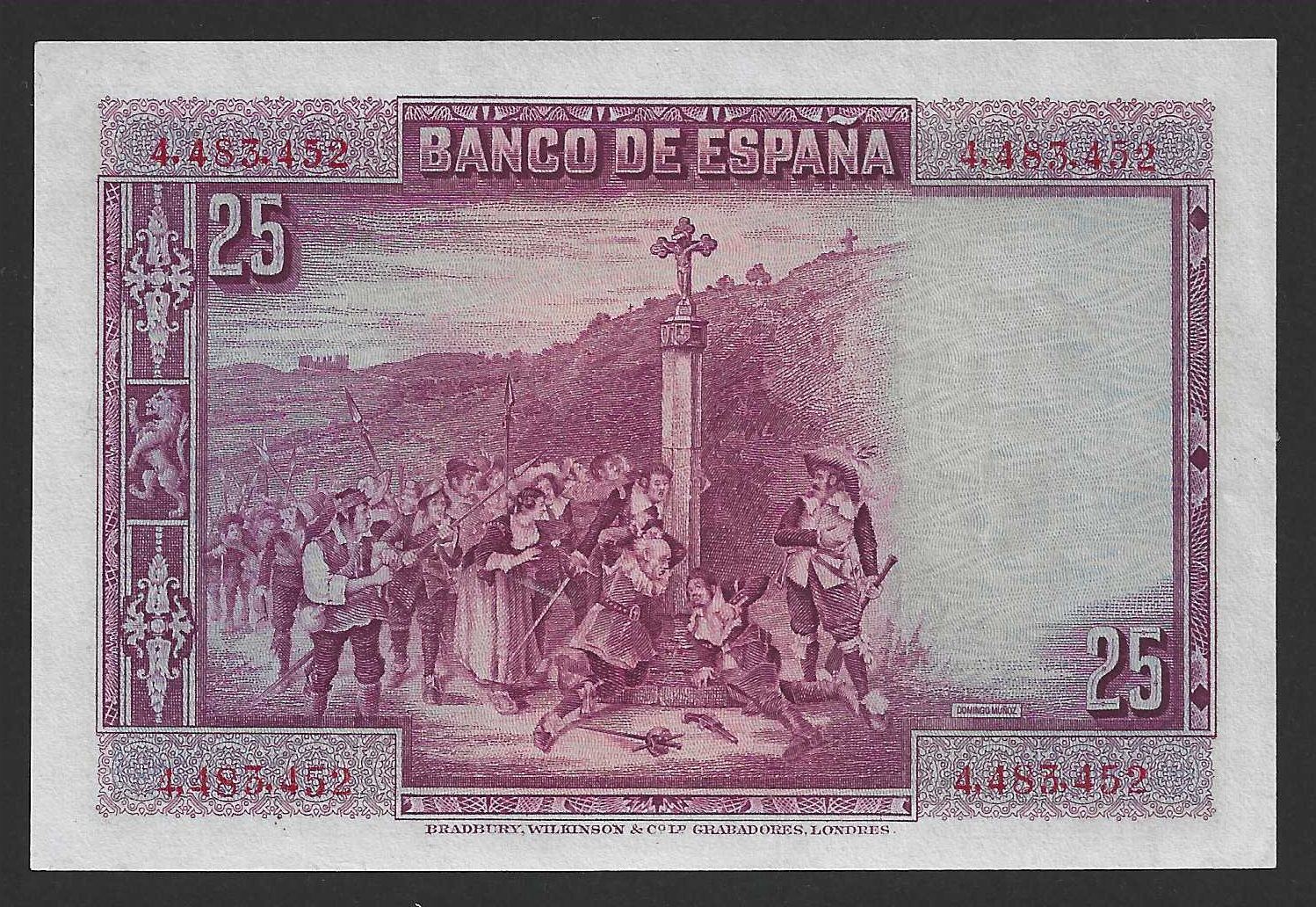 España 25 Pesetas 1928 Pick 74a Sin Serie MBC+