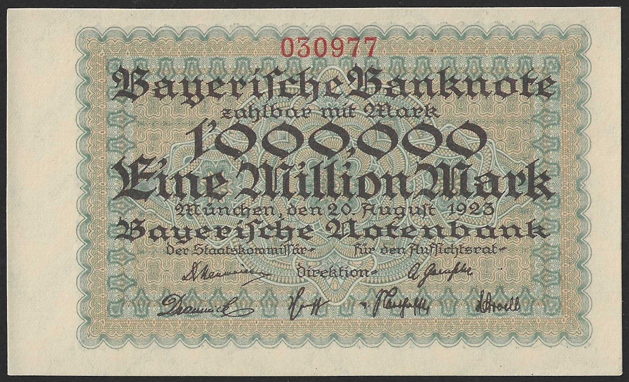 Alemania - Estados Alemanes 1.000.000 Marcos 1923 Pick S-931 SC