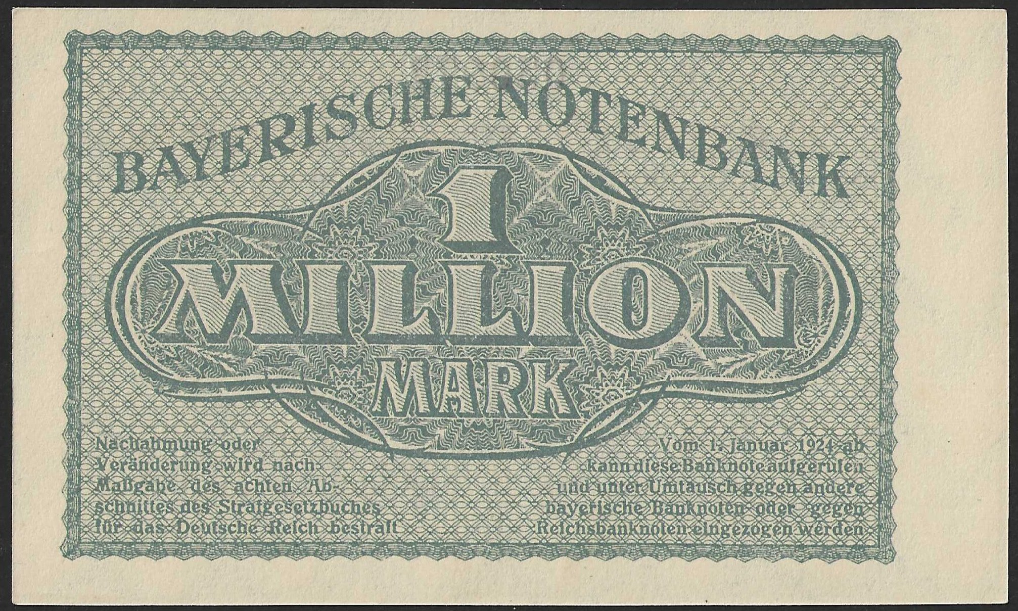 Alemania - Estados Alemanes 1.000.000 Marcos 1923 Pick S-931 SC