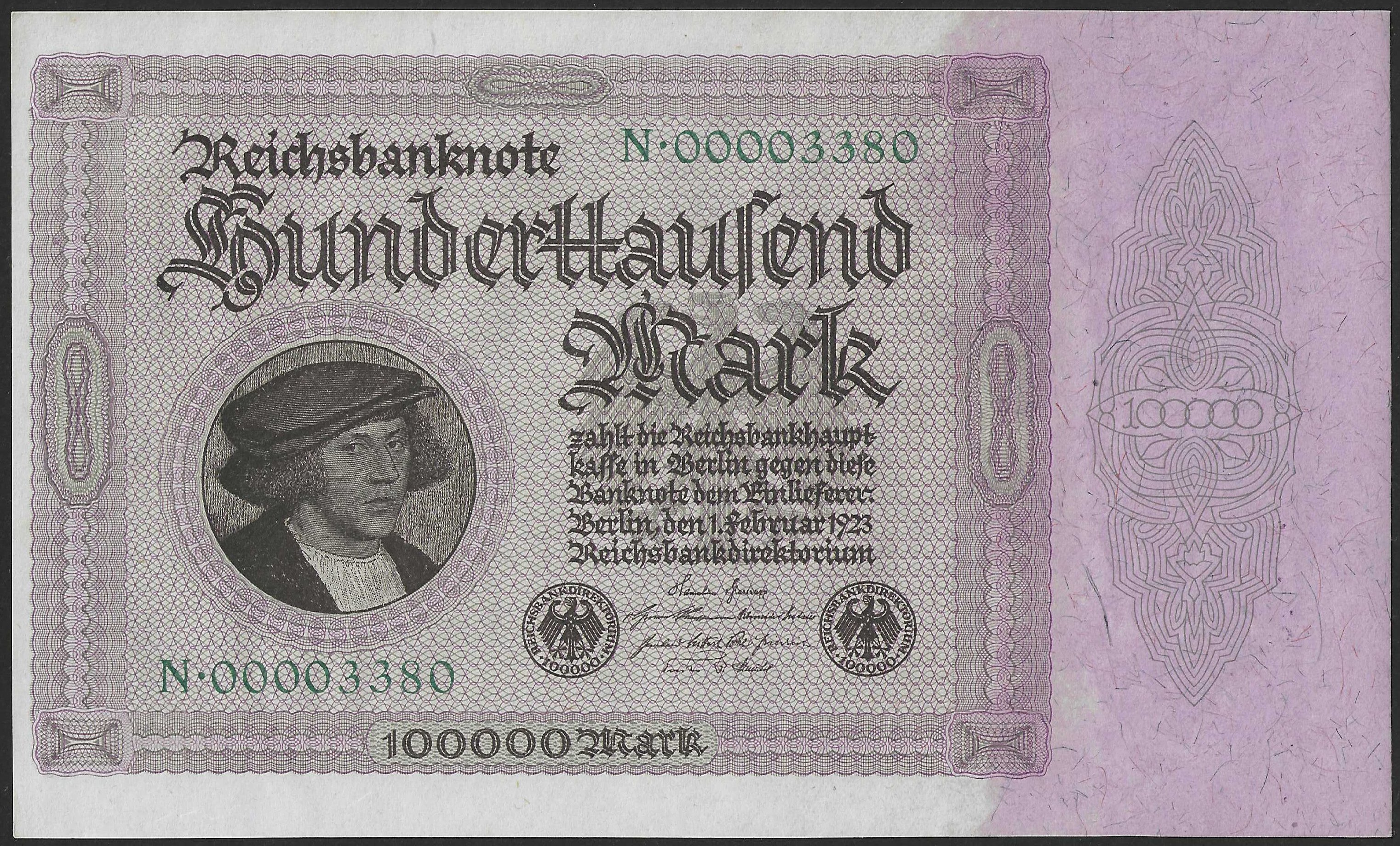 Alemania 100.000 Marcos 1923 Pick 83 SC