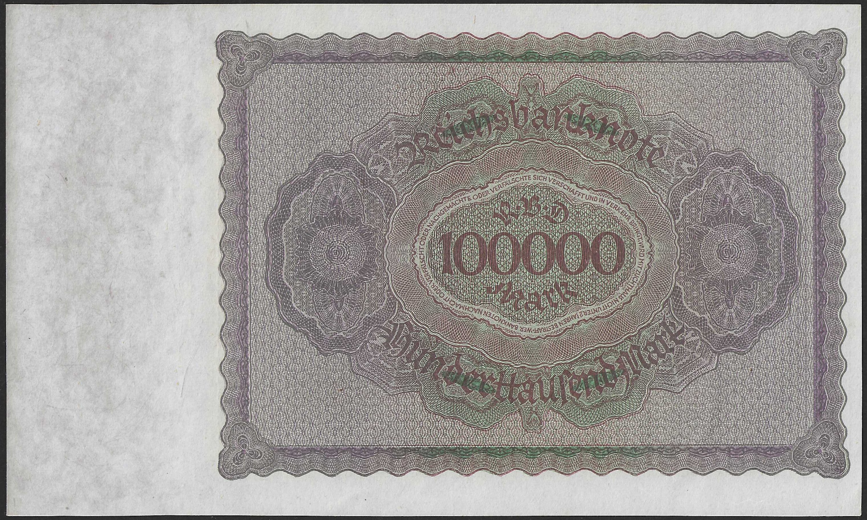 Alemania 100.000 Marcos 1923 Pick 83 SC