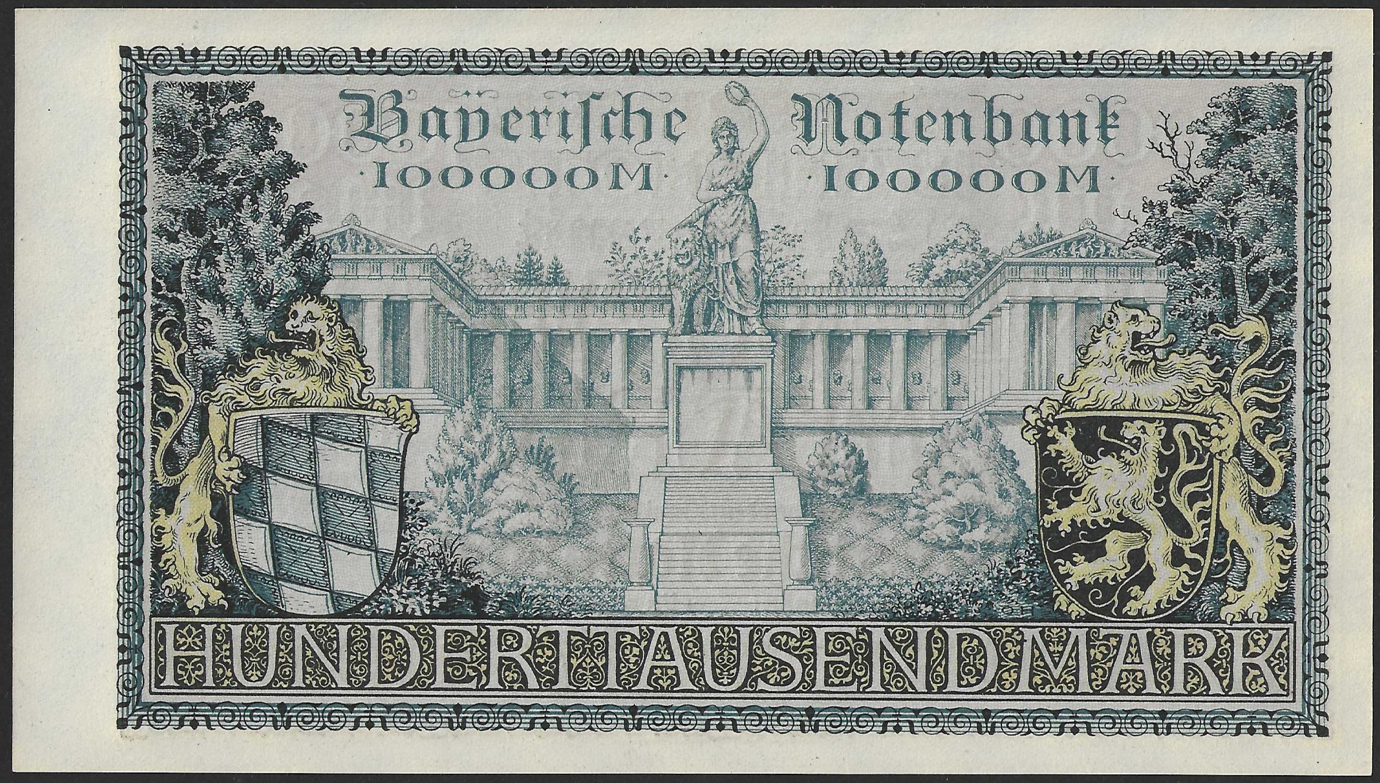 Alemania - Estados Alemanes 100.000 Marcos 1923 Pick S-928 SC