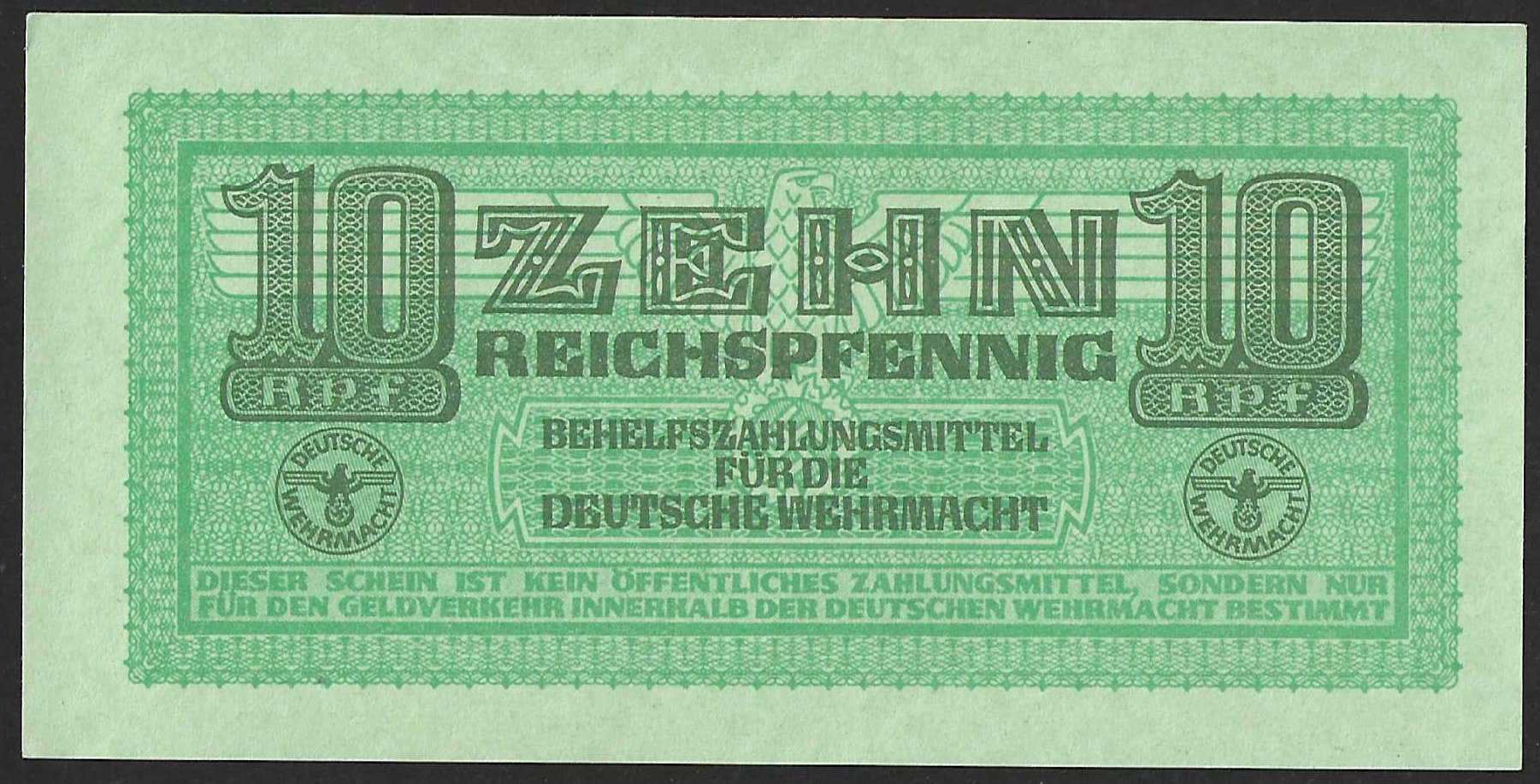 Alemania 10 Reichspfenning 1942 Wehrmacht Pick M34 SC
