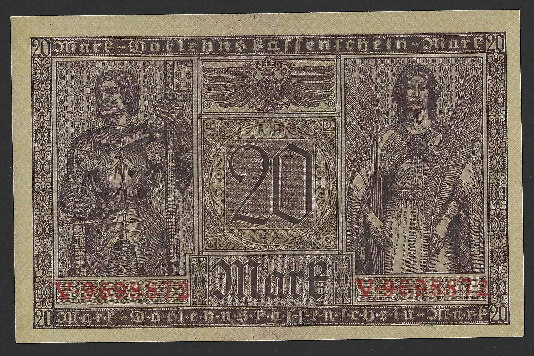 Alemania 20 Marcos 1918 Pick 57 SC