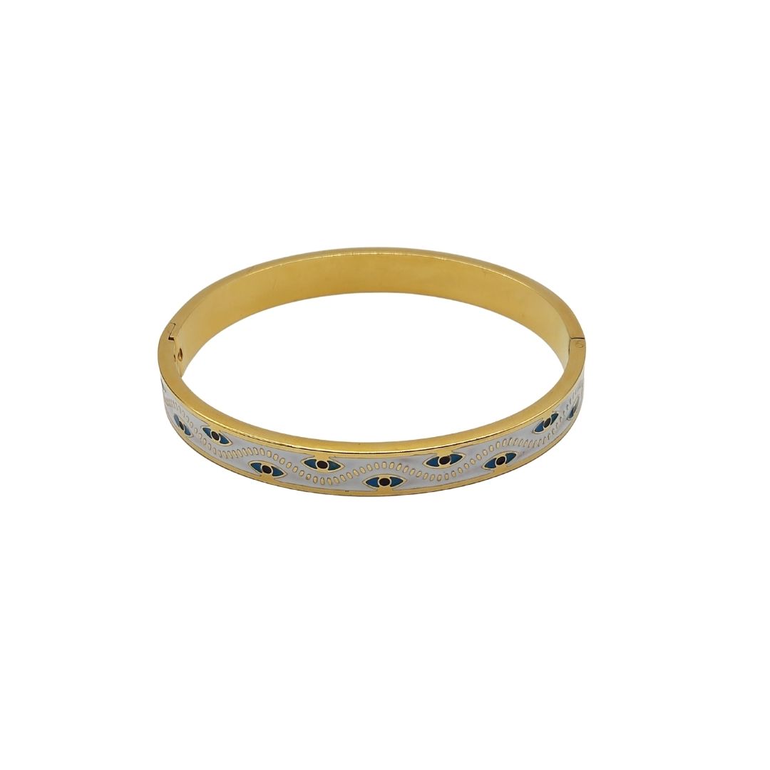 Brazalete dorado con diseño étnico