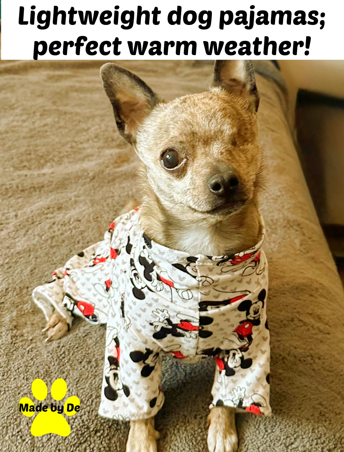 Lightweight dog pajamas