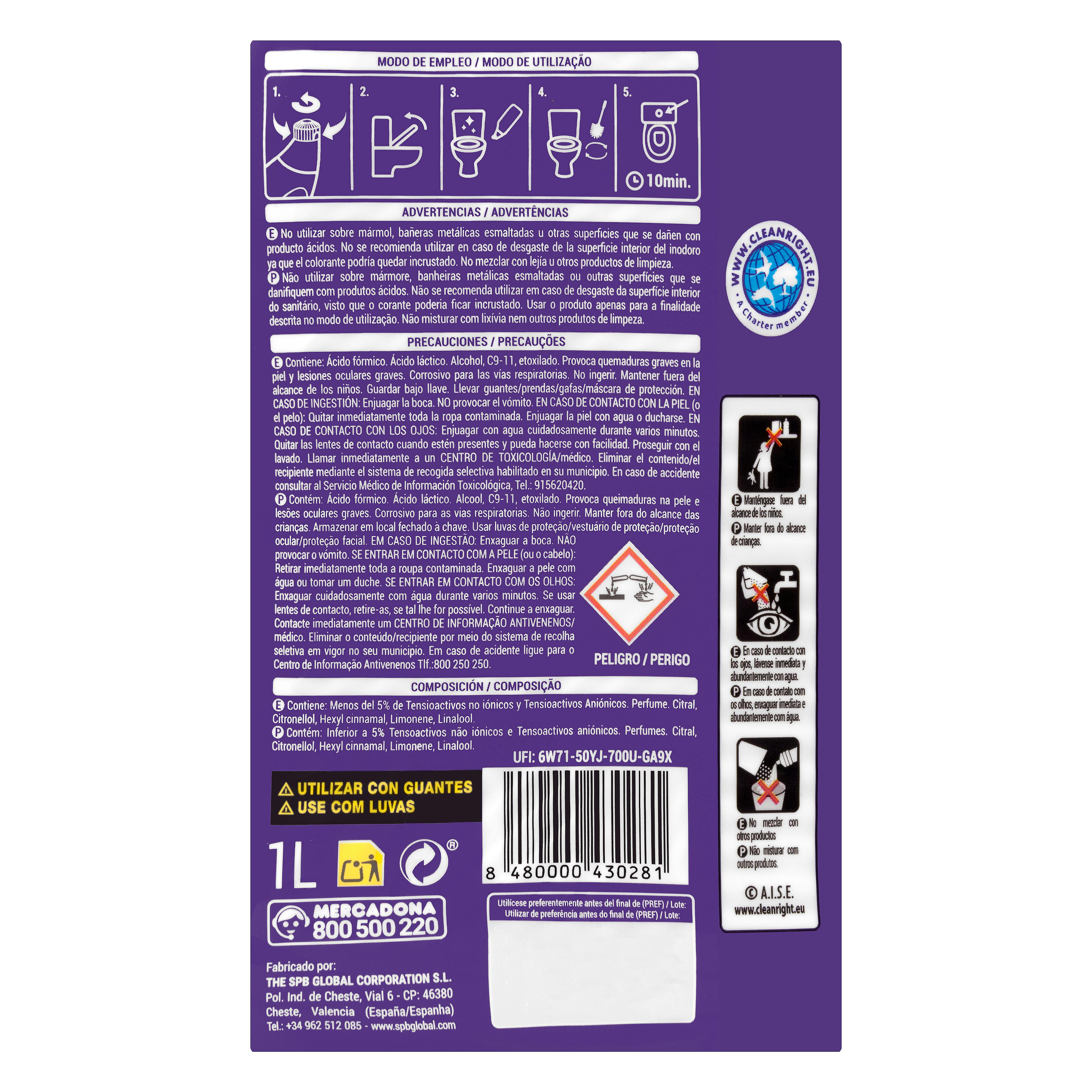 Ekstremalnie silny żel do toalet