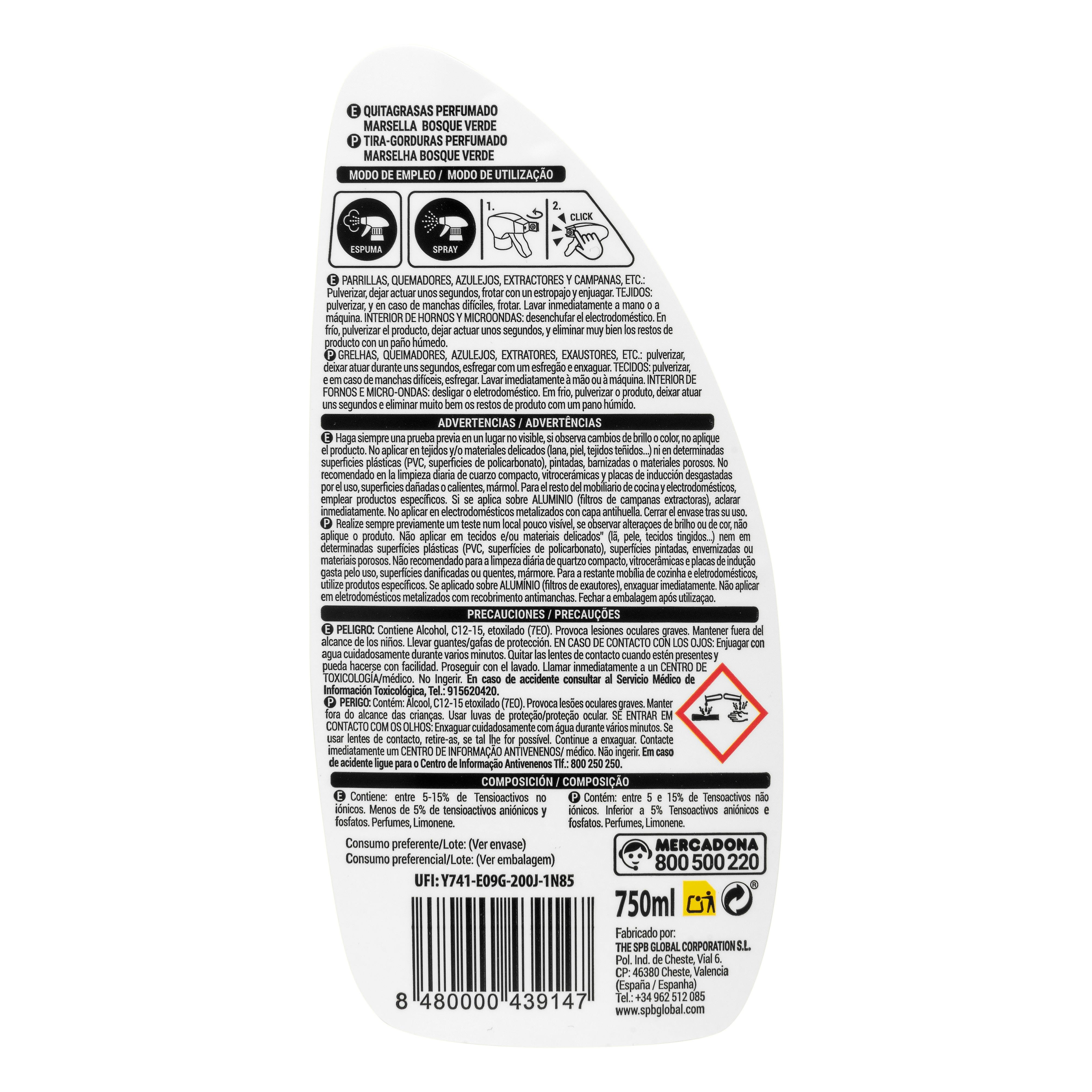 Odtłuszczacz o zapachu mydła marsylskiego