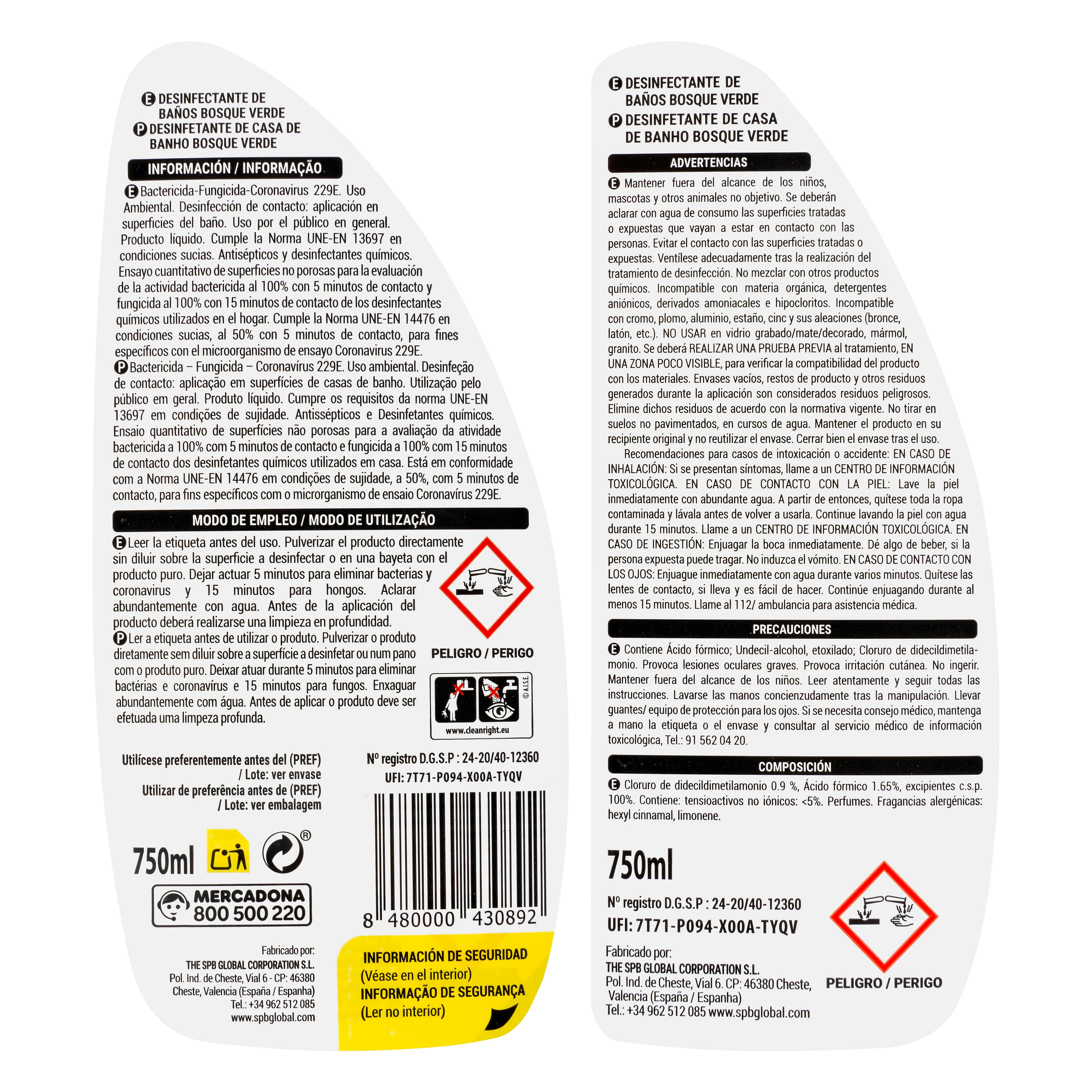 Spray do dezynfekcji łazienki