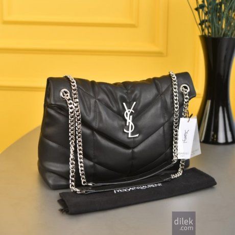 Sac YSL Loulou Puffer – Cuir noir