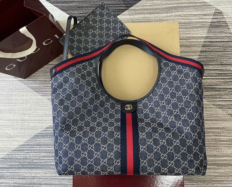 Ensemble Sac Fourre-Tout & Pochette Assortie GG Blue