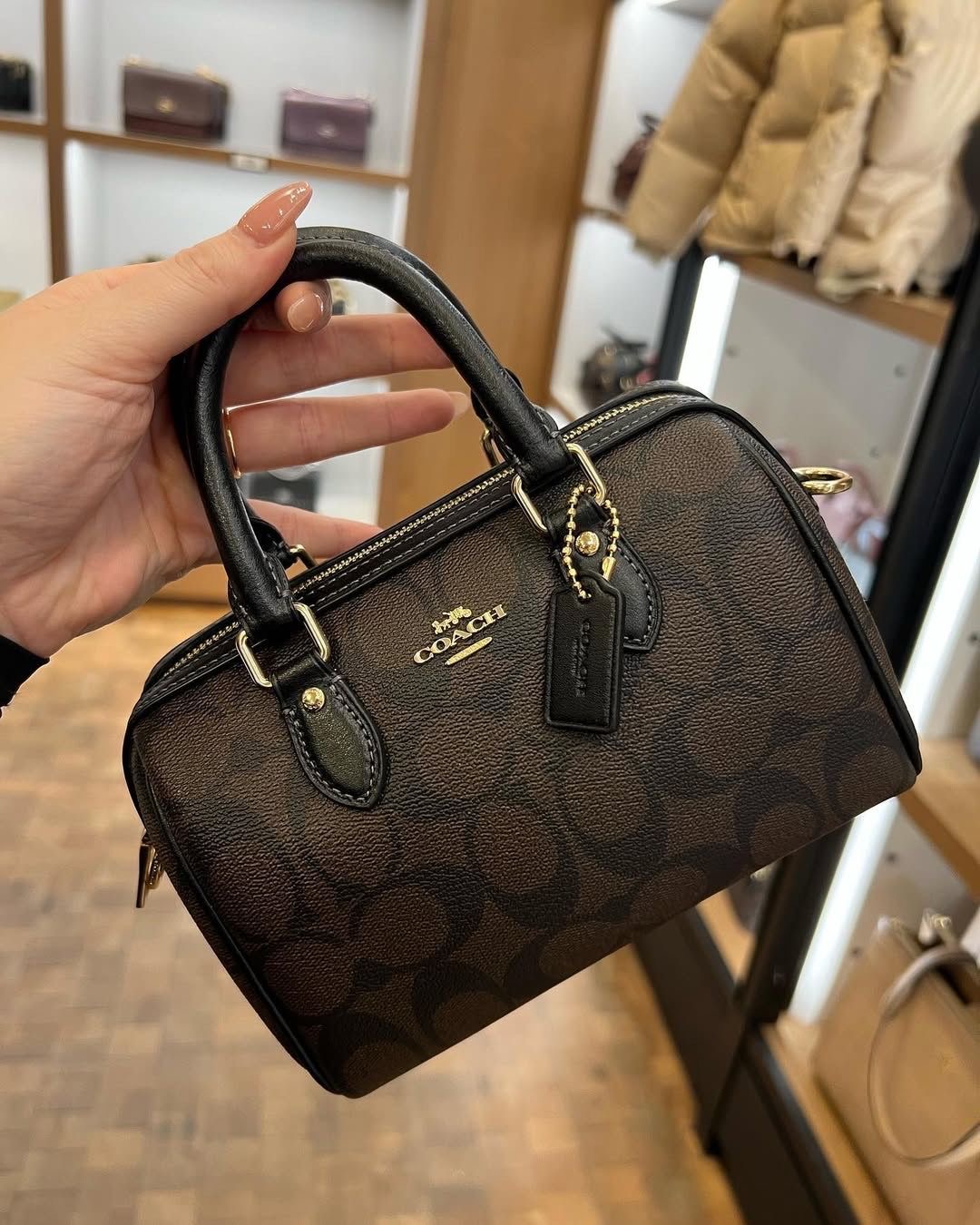 Mini Sac Coach Rowan - Toile Signature 