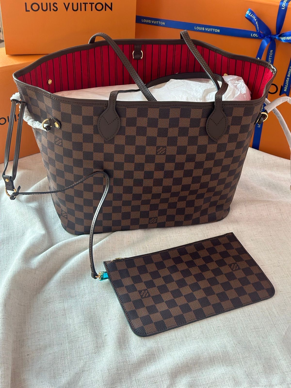 Iconique LV Neverfull MM - Toile Damier Ébène