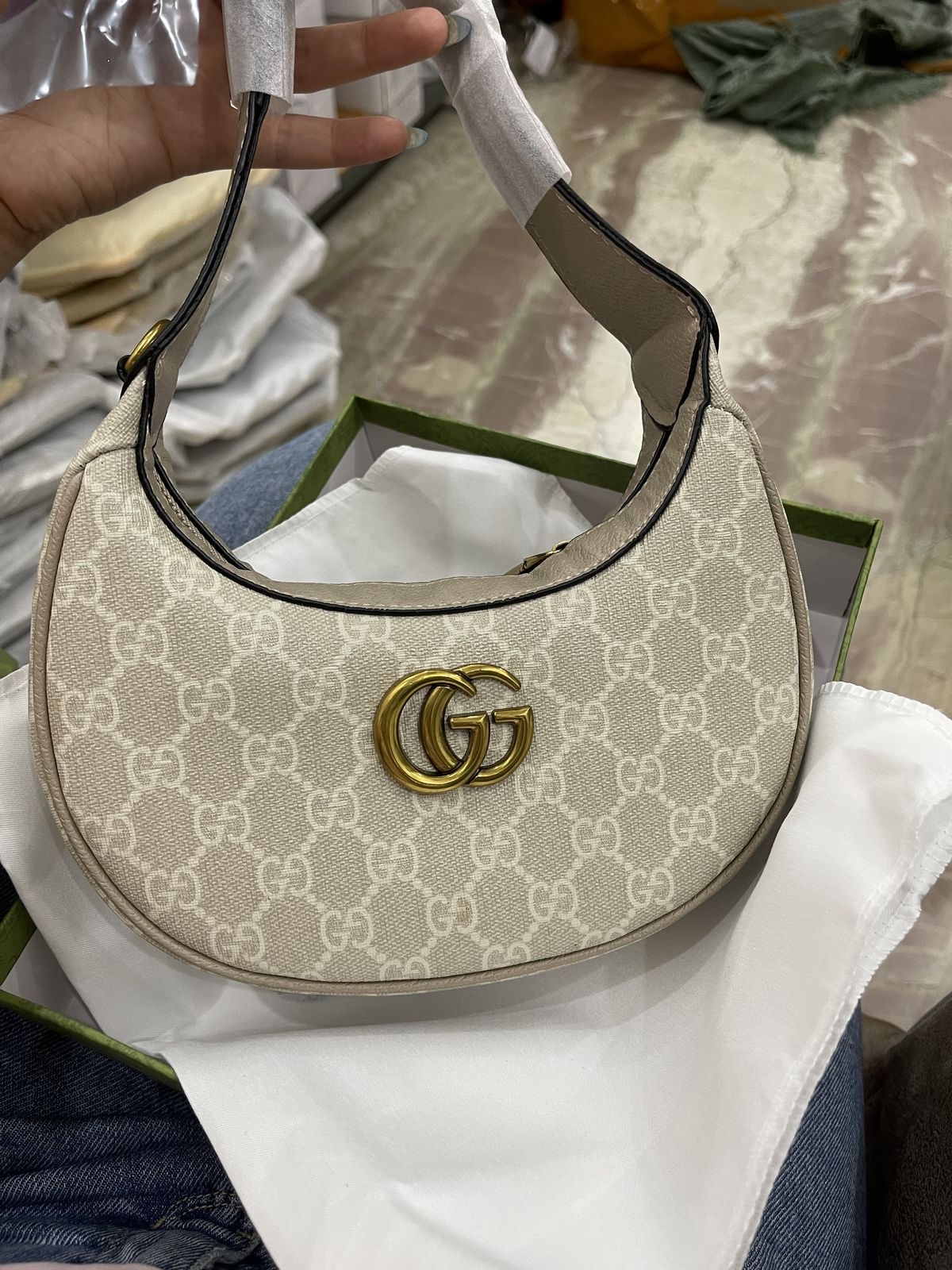 Sac Ophidia Mini – Toile GG Supreme Blanche