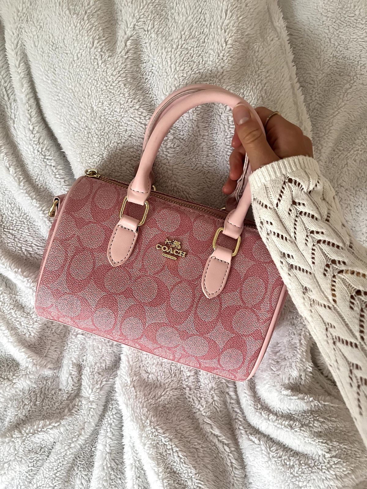 Mini Sac Coach Rowan - Toile Signature 