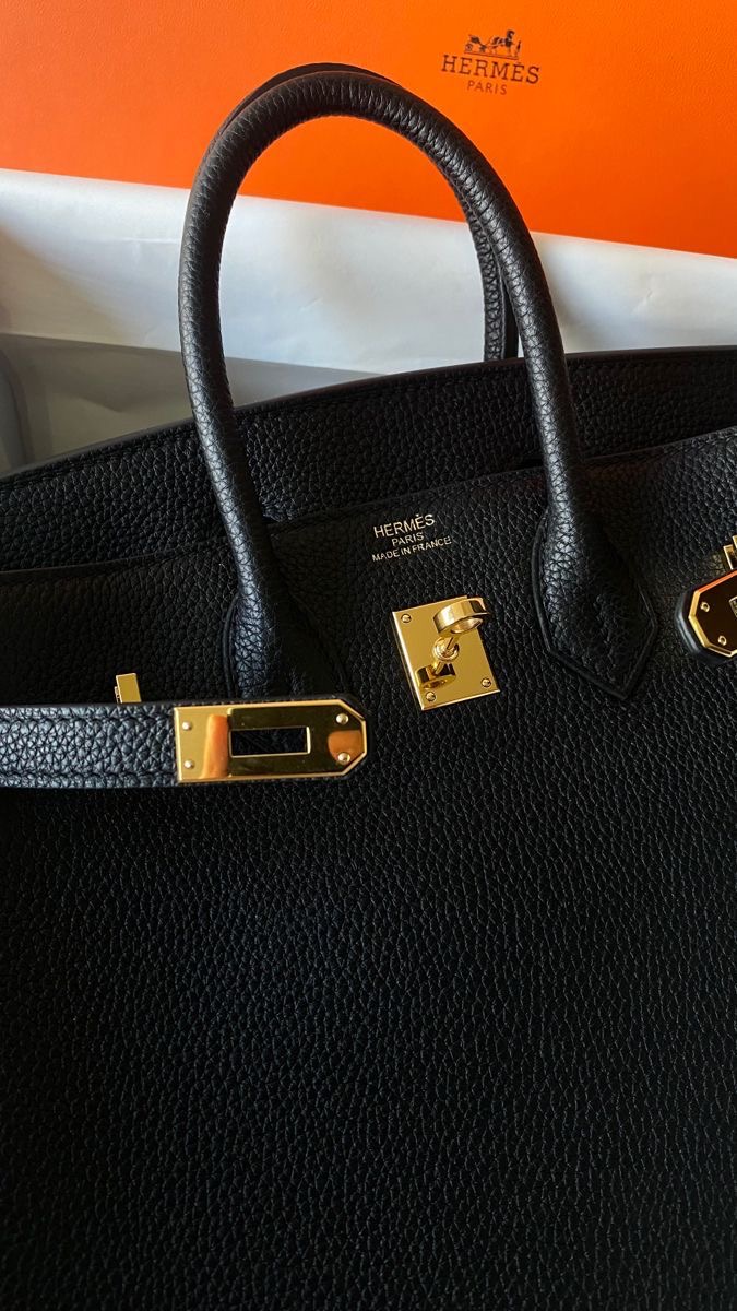 Sac Hermes Black Togo 25