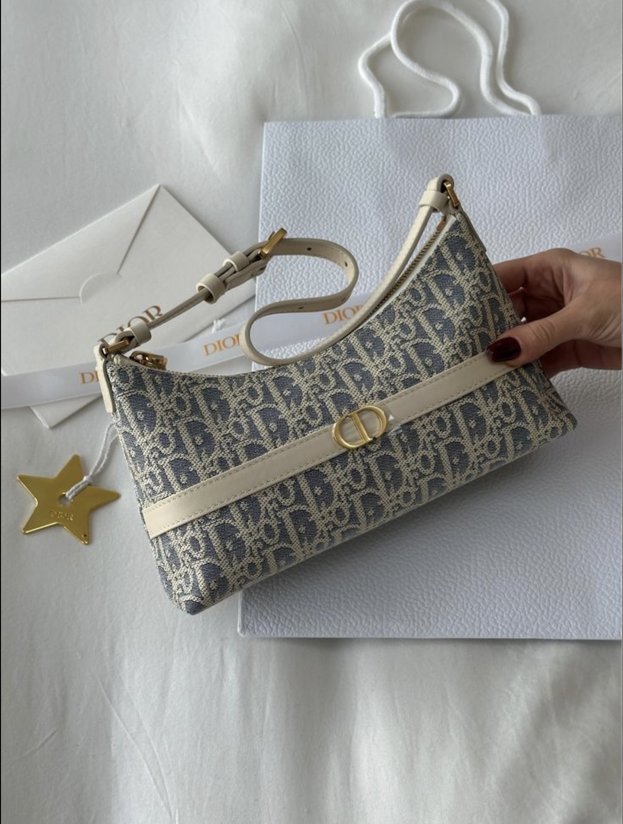 Sac Montaigne Dior blue vintage