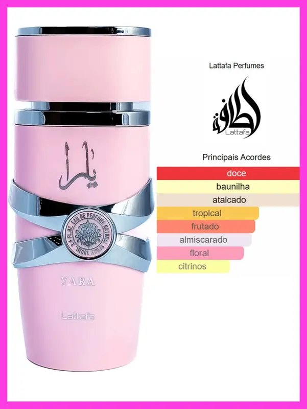 Yara Rose Eau de Parfum Feminino – Floral Doce e Sofisticado