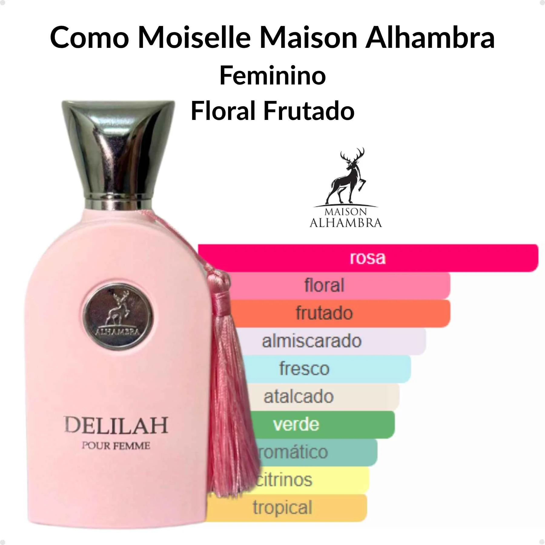 Delilah Eau de Parfum Feminino – Floral Frutado Sofisticado e Envolvente