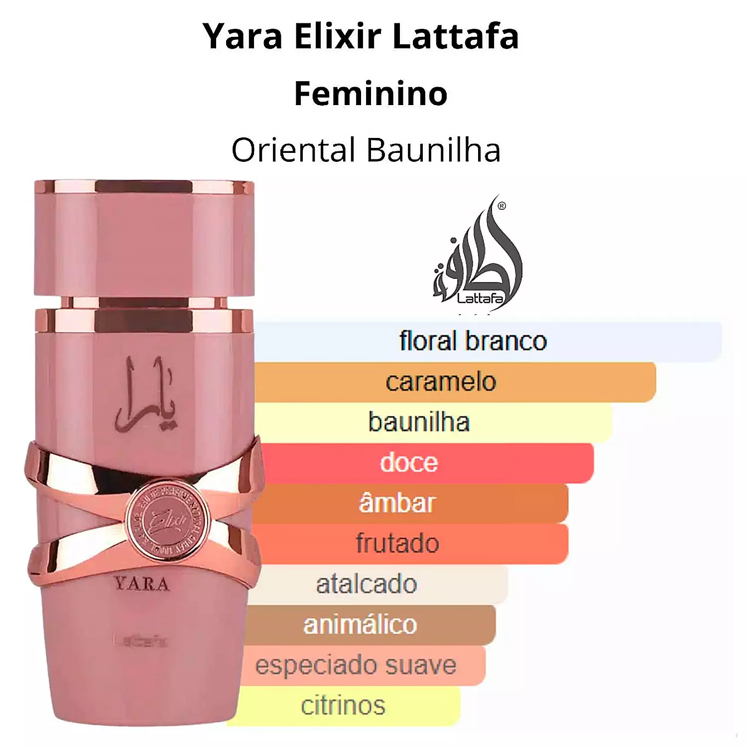 Yara Elixir Eau de Parfum Feminino – Intenso, Doce e Extremamente Envolvente
