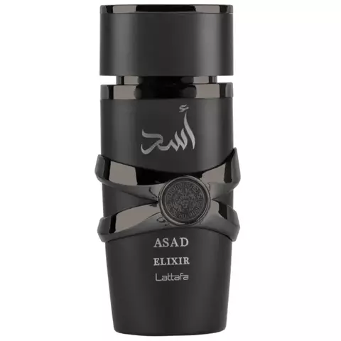 Asad Elixir Lattafa - A assinatura olfativa da presença dominante.