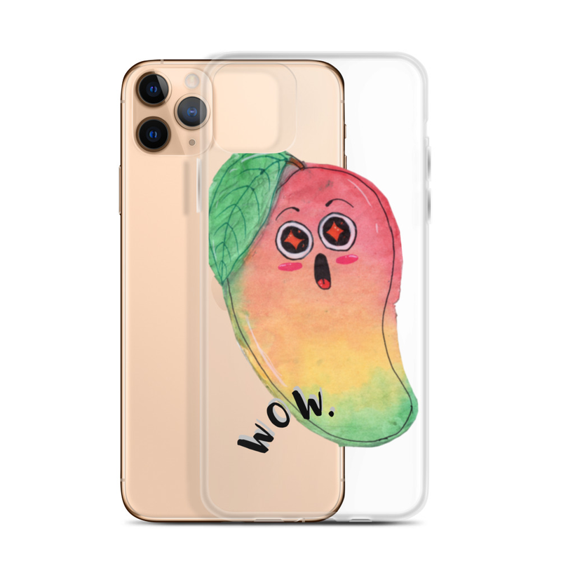 Clear Case for iPhone® with mango wow on it