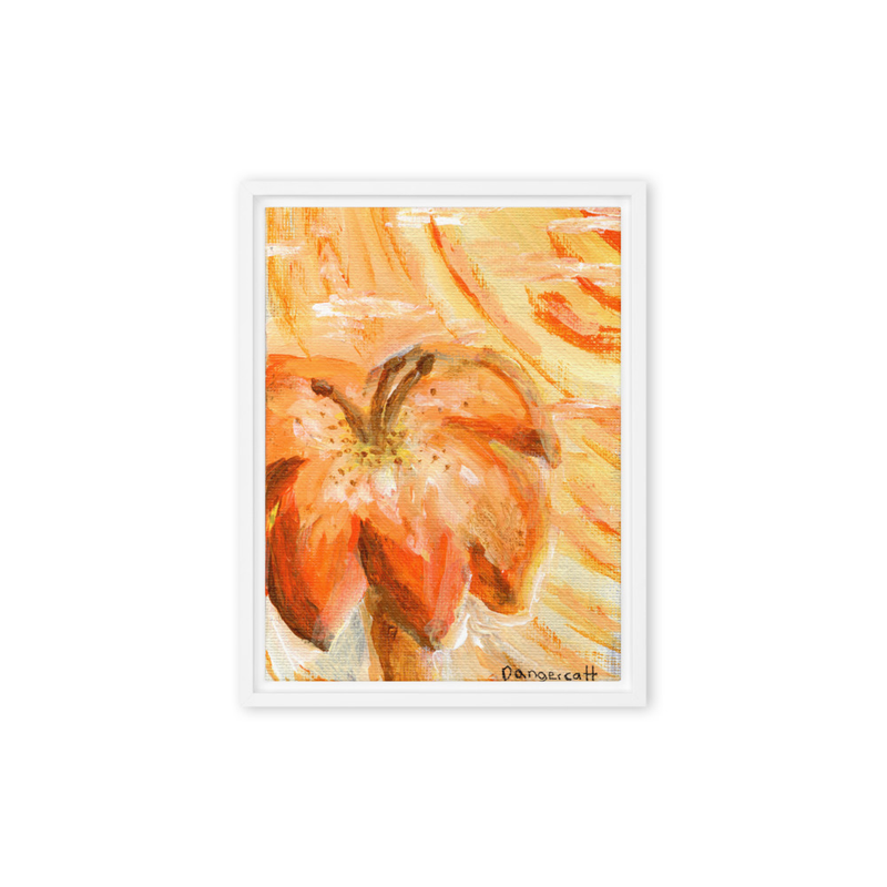 Framed Lilly canvas print