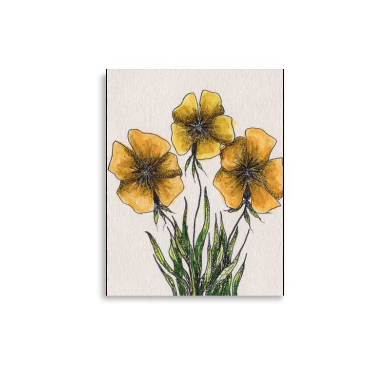 Yellow Violets Print
