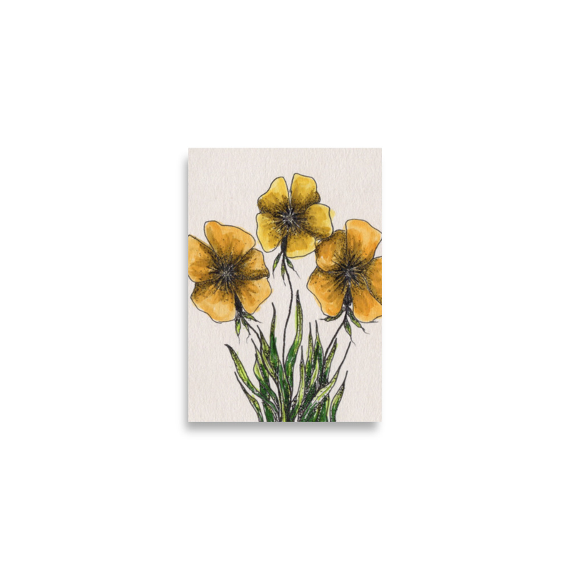 Yellow Violets Print