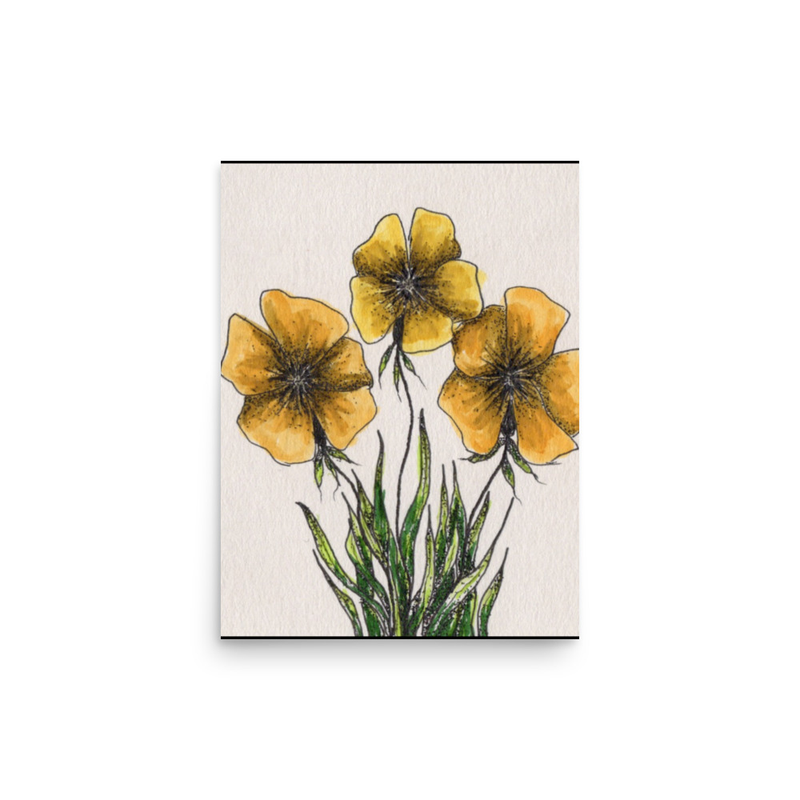 Yellow Violets Print