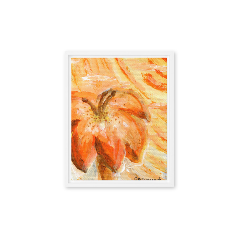 Framed Lilly canvas print