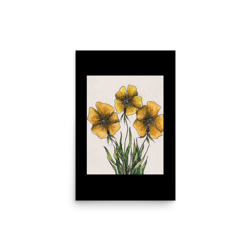 Yellow Violets Print