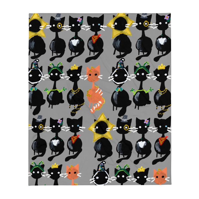Kitties in Costumes Throw Blanket