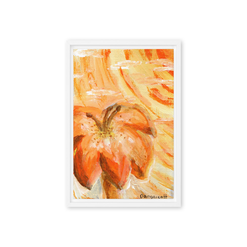 Framed Lilly canvas print