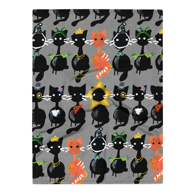 Kitties in Costumes Throw Blanket
