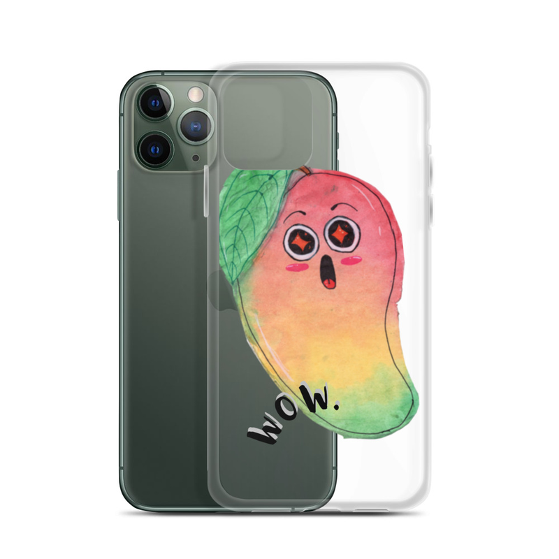 Clear Case for iPhone® with mango wow on it