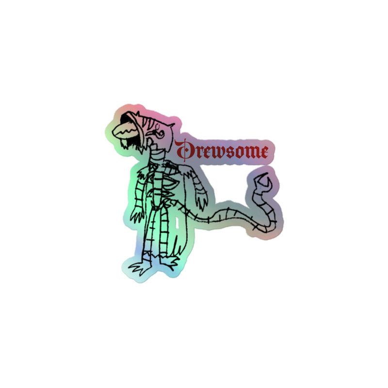 Holographic Drewsome Creature Sticker