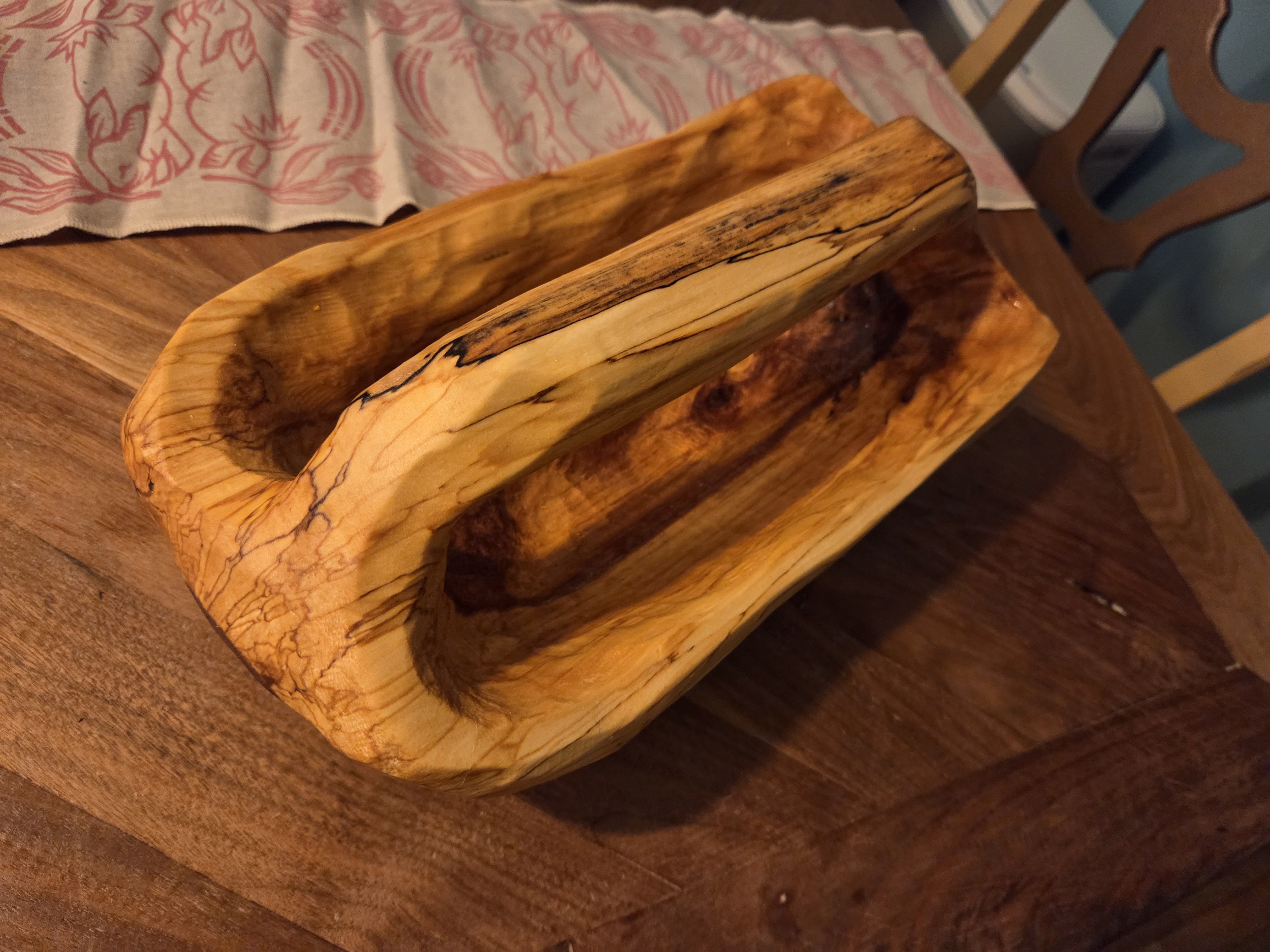 Rustic Wood Decorative Bowl