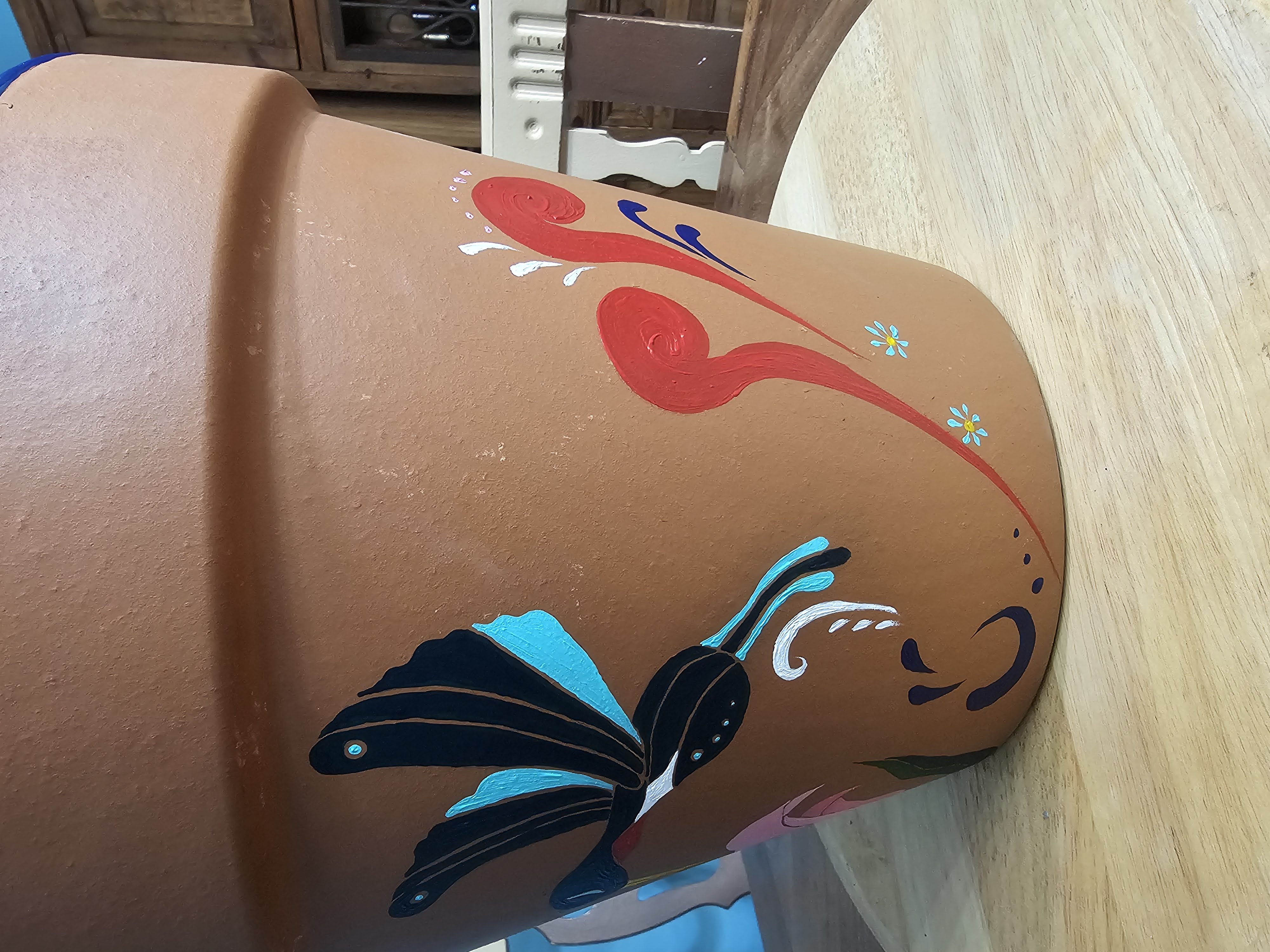 Hand-Painted Terracotta Flower Pot