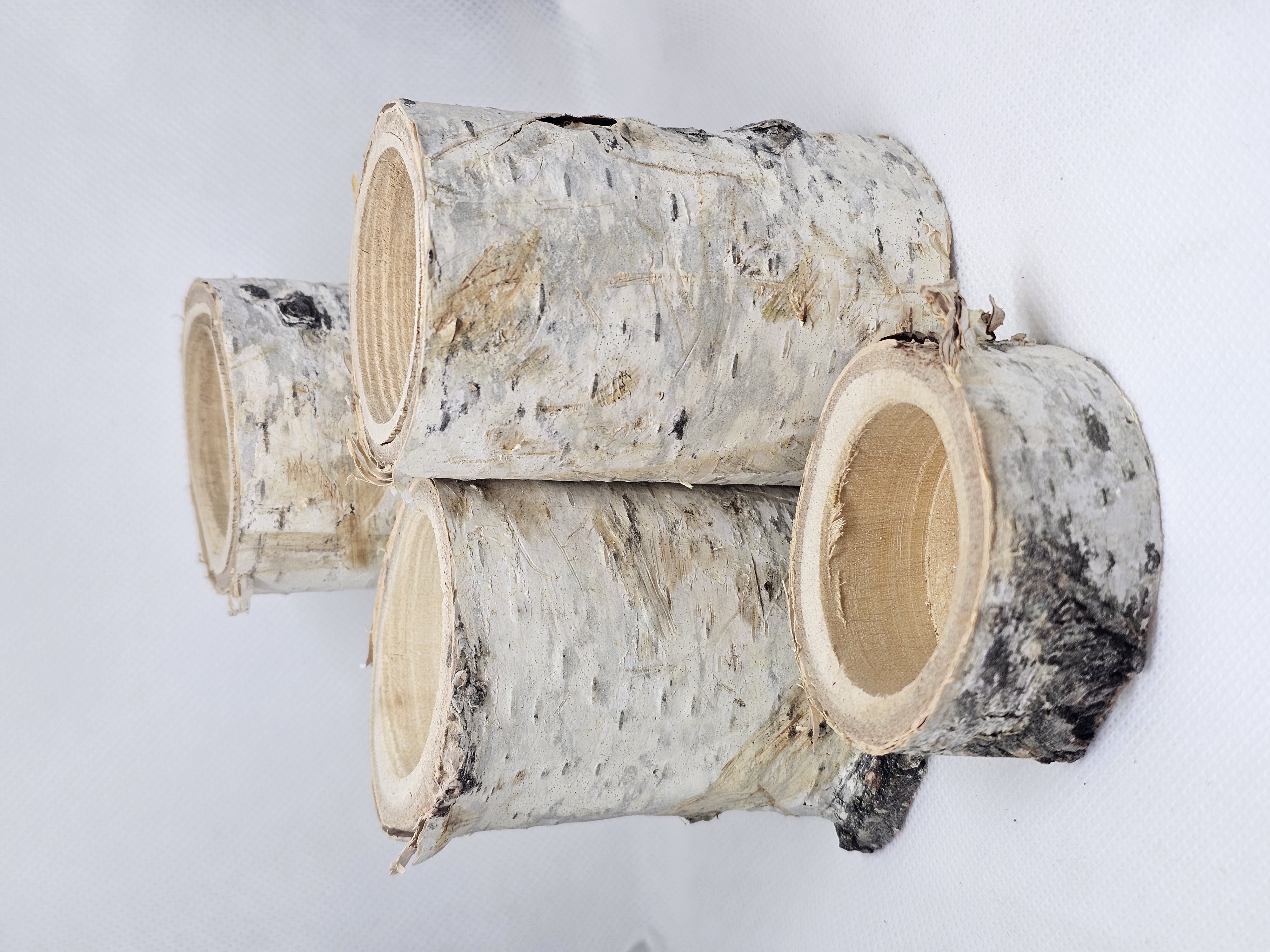 Birch Wood Votive Candle Set