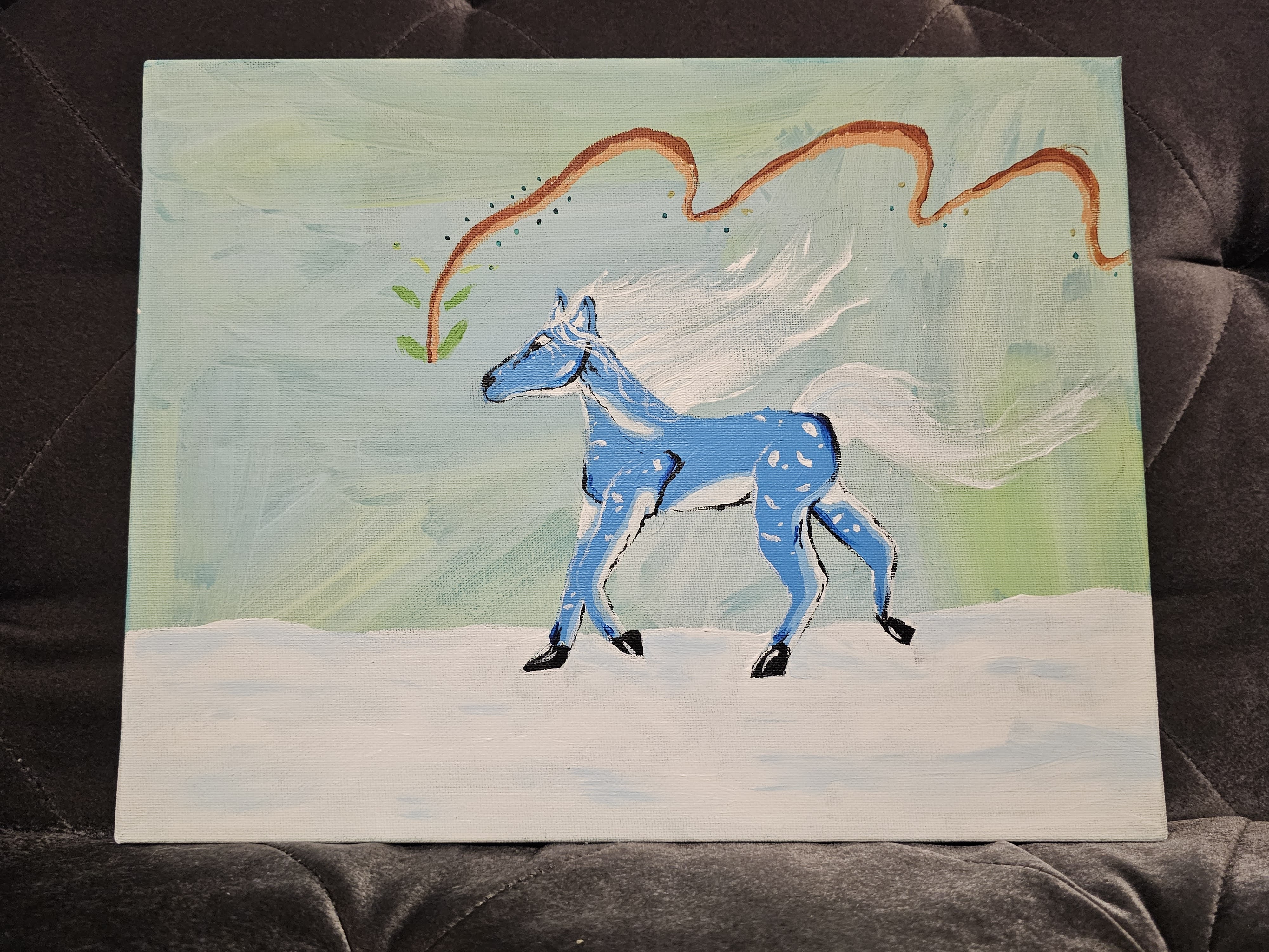 Blue Horse Fantasy Painting