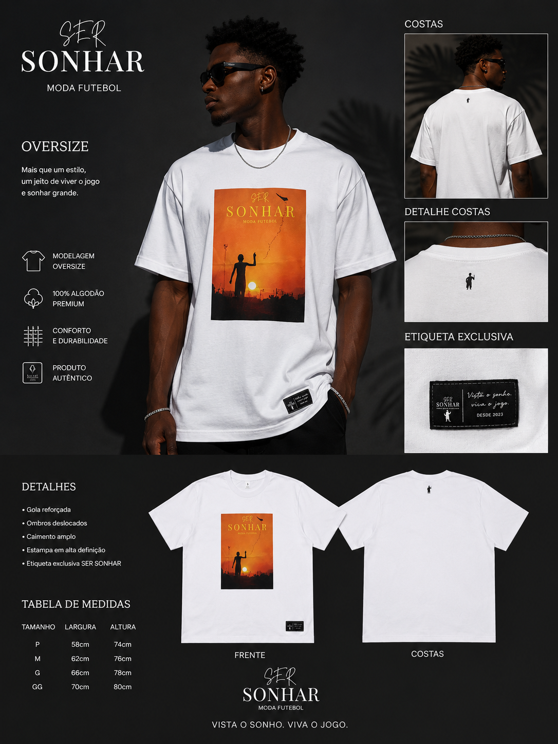 Camiseta Over Ser Sonhar