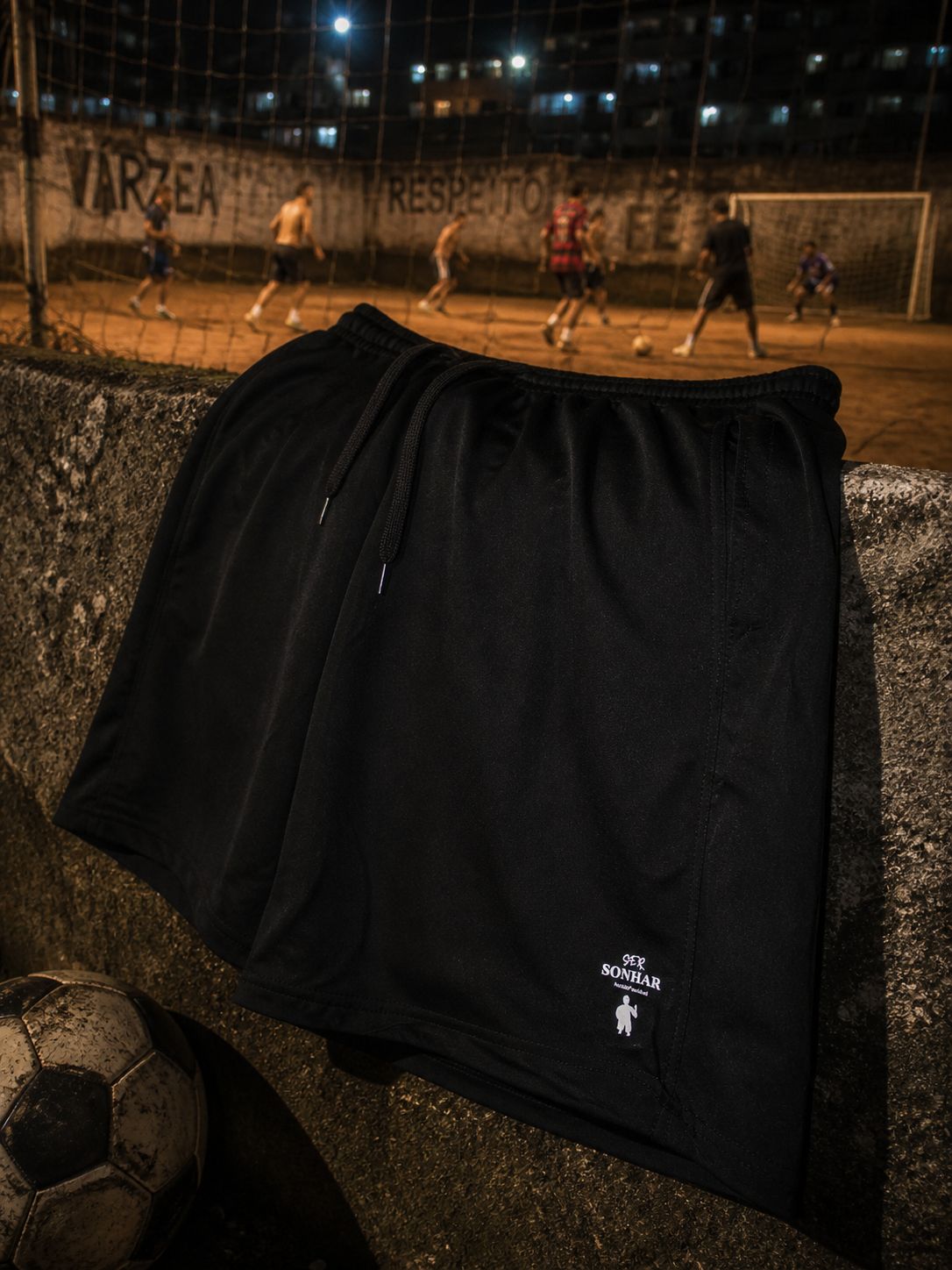 Short Tactel - ajuste elastico PRETO