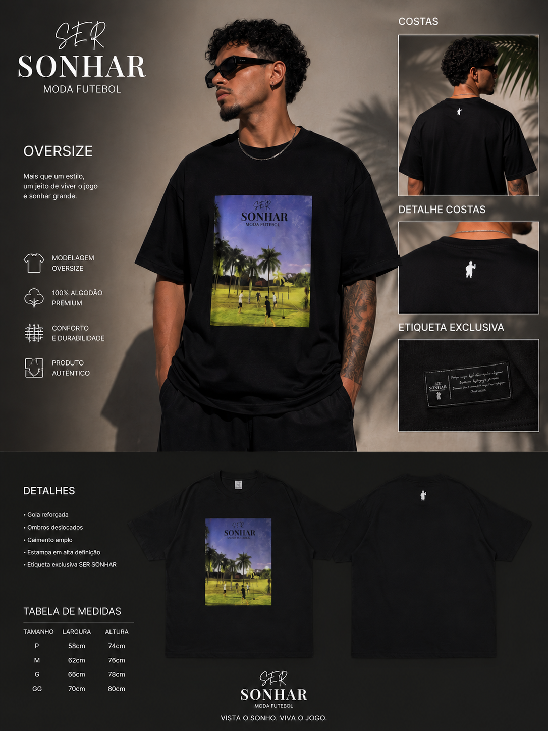Camiseta Over Ser Sonhar