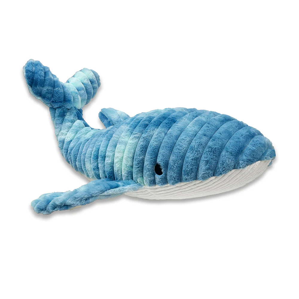 Petlou Zoo Friends Blue Whale Plush Squeaky Dog Toy
