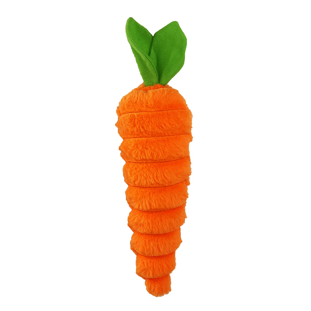 Petlou Luxe Carrot Plush Squeaky Dog Toy
