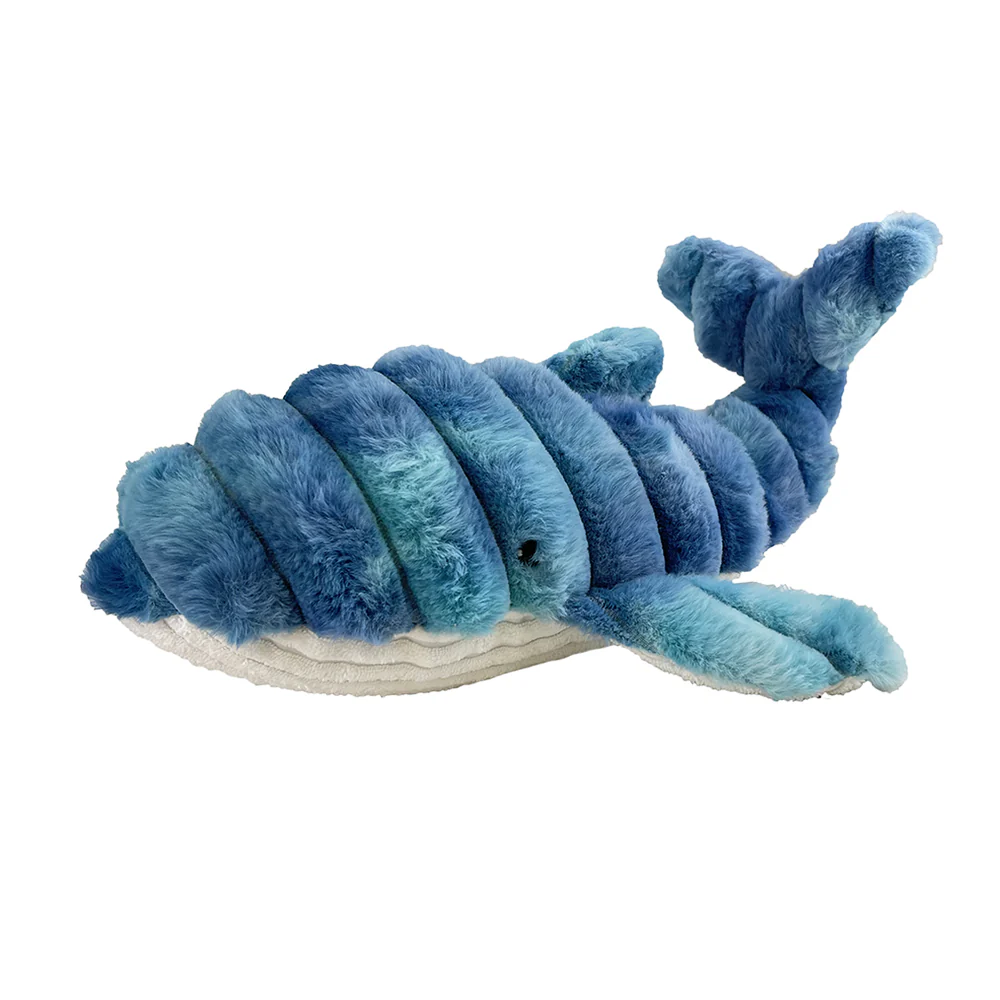Petlou Zoo Friends Blue Whale Plush Squeaky Dog Toy