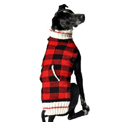 Chilly Dog Wool Sweater Buffalo Plaid