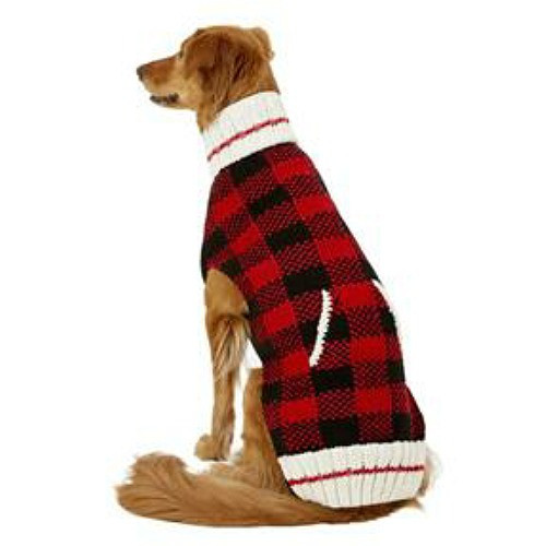 Chilly Dog Wool Sweater Buffalo Plaid