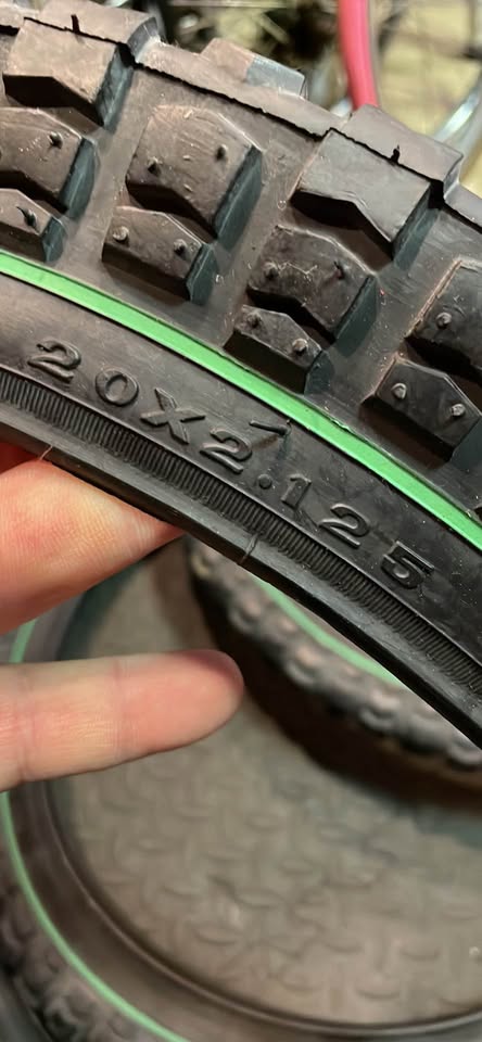DURO MX BMX Tire  Green Sidewall NEW OLD STOCK